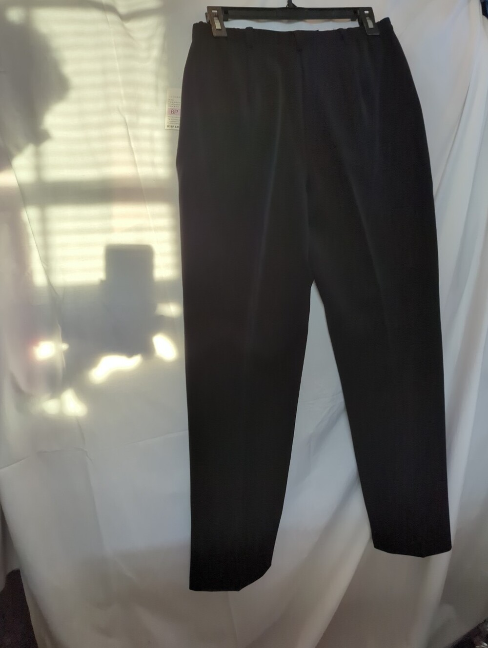 Sag Harbor Bi-Stretch Black High Rise Dress Slacks Pants NEW W/Tag Sz 6P Pockets - Picture 14 of 16